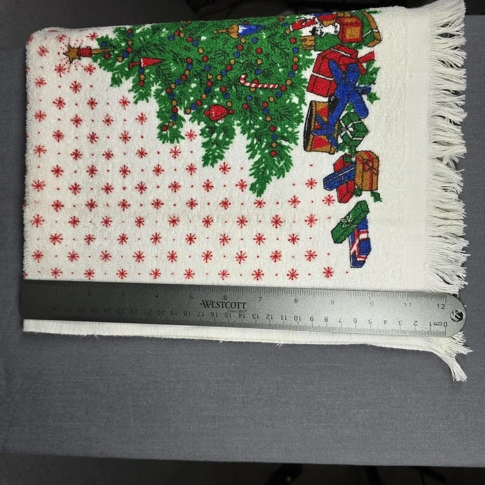 Vintage Cannon‎ Christmas Tree Hand Towels Potholders Set Holiday Kitchen Decor